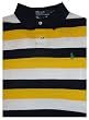 Men's Polo By Ralph Lauren Short Sleeve Polo Shirt Navy Yellow and White Stripes