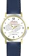 All of THE 7 HABITS #1 (Spanish Text) - DELUXE TWO-TONE WATCH from THE 7 HABITS - WATCH COLLECTION BY WATCHBUDDY&reg; - Arabic Numbers - Blue Leather Strap-Size-Children's Size-Small ( Boy's Size & Girl's Size )