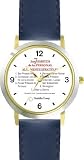 All of THE 7 HABITS #1 (Spanish Text) - DELUXE TWO-TONE WATCH from THE 7 HABITS - WATCH COLLECTION BY WATCHBUDDY&reg; - Arabic Numbers - Blue Leather Strap-Size-Women's Size-Small