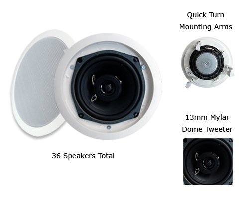 Visonik RiW52-36PKG (36) 140 Watt 5.25 In-Wall/Ceiling Home Speakers