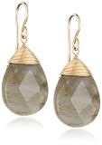 Dogeared Healing Gems Labradorite 14kt Gold dipped Sterling Silver Earrings