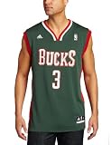 NBA Men's Milwaukee Bucks Brandon Jennings Revolution 30 Road Replica Jersey (Green, X-Large)