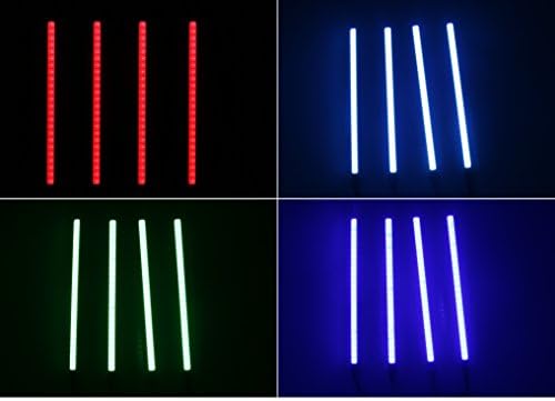 Ptatoms Wireless Remote Controller Advanced Million Colors 96 LED Lights 4pcs 15 Color RGB LED Interior Underdash Lighting Kit for Car