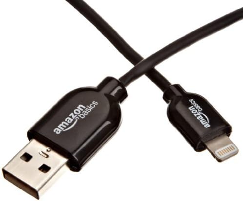 AmazonBasics Apple Certified Lightning to USB Cable - 3 Feet (0.9 Meter) - Black Color: Black Size: 3 Feet/0.9 Meters PC, Personal Computer