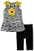 Good Lad Baby-Girls Infant Black Stripe Knit Legging Set, Black, 24