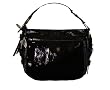 Coach Black Patent Leather Zoe Hobo Zip Handbag 12735 $428