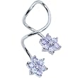 Flower Cz Super Spiral Twister Belly Ring