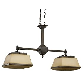 American Fluorescent CHP226RBSCT Chesterfield Hand Blown Rectangular Glass Pendant, 2... by American Fluorescent