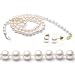 Jewelry : AAA Quality 18 Inch Round 5.5-6mm White Akoya SaltWater Cultured Pearl Necklace & Akoya 6.5-7mm Earrings Set