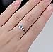 maikun Womens 18k White Gold Rings Platinum-Plated Sparkling Cubic-Zirconia Wedding Engagement Valentine's Day Gift