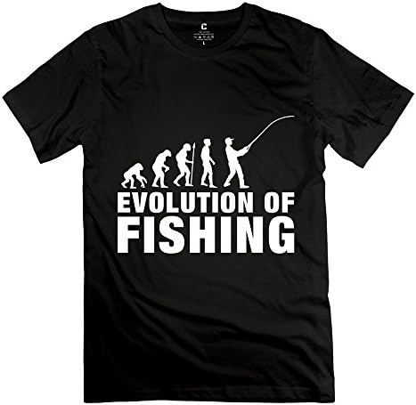 Evolution Of Fishing 1 Men's Short Sleeve Tshirt Size XS Black