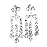 Sterling SilverCubic Zirconia CZ Chandelier Earrings