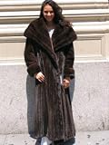 ELEGANT NEW MAHOGANY MINK FUR COAT sz10 #10748