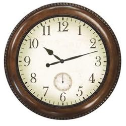 Infinity Instruments The Tudor - Antique Walnut Finish Resin Wall Clock