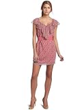 BCBGeneration Womens Ruffle Collar DressStrawberryLarge
