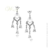 STUDIO 925: *AMOUR DOUBLE HEART CZ CHANDELIER EARRINGS*