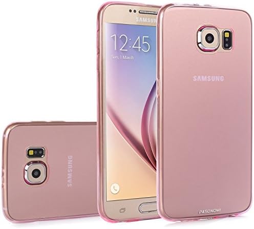 Galaxy S6 Case, VISION Premium TPU Gel Rubber Soft Skin Silicone Protective Case Cover for Samsung Galaxy S6 [Perfect Fit] (Transparent Pink)