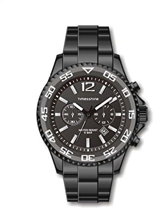 Timesshine Men's TSM1439 Aluminum Ceramic Series Sports&Outdoor Watch Black