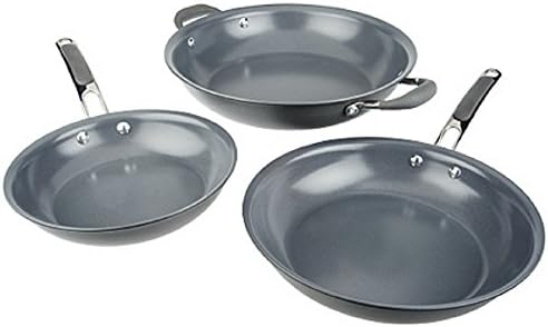 K24632 Earthpan Hard Anodized Nonstick 3-pc. Skillet Set GREY