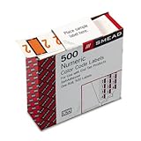 Smead End Tab Labels In Dispenser, Number 2, Light Orange/White, 500 per Roll (67372)