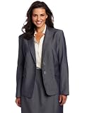 AK Anne Klein Women's Indigo Twill Fitted Jacket