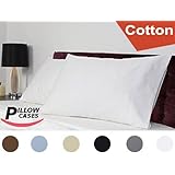 King Pure-Cotton Pillow Case Covers - (2-Pack, each 20 inches x 40 inches, White) 100% Cotton for Maximum Softness and Easy Care, Elegant Double-Stitched Tailoring - By Utopia Bedding