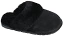 LAMO AUSTRALIA Genuine Sheepskin Womens Scuff Slippers Shoes Suede Genuine Sheepskin Shearling BLACK