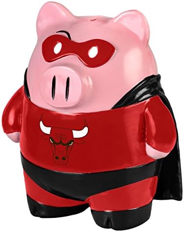 Chicago Bulls 8" Large Stand Up Superhero Piggy Bank