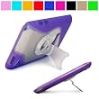 Durable Protective Two Tone Rubberized Crystal Hard Case Cover with Stand Alone Kickstand for iPod Touch 4th Generation ( 8GB 16GB 32GB ), Purple