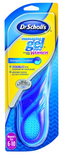 Dr. Scholl's Massaging Gel Insoles, Women's 6-10, 1 pair (Pack of 2)