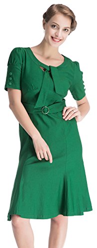 MUXXN Women's 50s Short Sleeve Casual Pencil Dress
