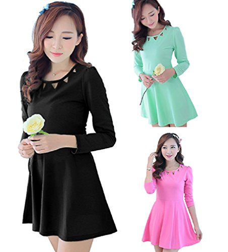 【ARINCO】 パステルカラー フレア ワンピース エレガント およばれ パーティー 春 レディース 大きい サイズ S M L XL XXL