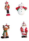 Indianapolis Colts Variety 4 Pack Mini Figurine Christmas Ornaments