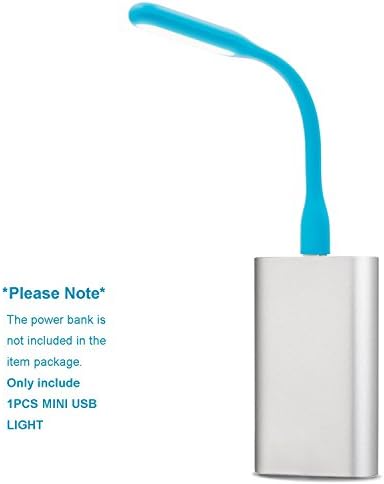 Superproducts Portable 1.2W Flexible Mini USB Lamp Light for Laptops&amp;Notebooks Work with Powerbank for Camping&amp; Reading (Blue)