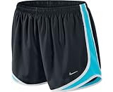 NIKE Tempo Ladies Running Shorts, Black/Silver/Blue, S