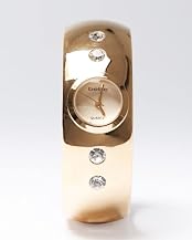 Gold Rhinestone Bangle Watch