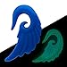 Angel Wings Glow in the Dark Royal Blue Acrylic Earplugs (Sizes 3MM-12MM)