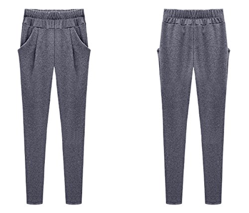 レディース パンツ ズボン ハーレムパンツ 春 秋 コットン ロング 無地 スリム ストレッチ ポケット ウエストゴム 大きいサイズ 美脚 トラベル リゾート レジャー 通勤 通学 カジュアル 海外セレブ 可愛いスカーフ付き KK985