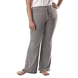 Juniors' Plus-Size Pure Energy Heather Gray Straight-Leg Drawstring Pants