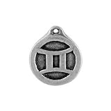 Gemini the Heavenly Twins, Zodiac Talisman Pewter Pendant on Corded Necklace 41GzzWIWDOL. SL160 Gemini the Heavenly Twins, Zodiac Talisman Pewter Pendant on Corded Necklace