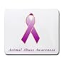 Animal Abuse Awareness Ribbon Mouse Pad