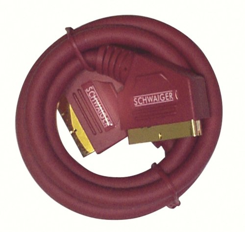 Schwaiger FLV133037 Scartkabel vollgeschirmt, vergossener Stecker 3m