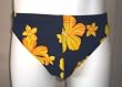 Navy/Yellow Flowers Bikini Swimwear Briefs