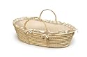 Badger Basket Company Natural Baby Moses Basket - Ecru/Beige Gingham Bedding