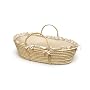 Badger Basket Company Natural Baby Moses Basket - Ecru/Beige Gingham Bedding