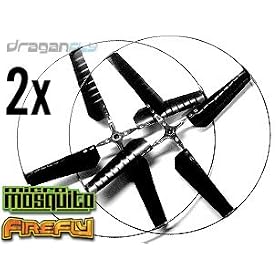 Click here to buy 2 Replacement Rotor Sets - Upper + Lower Rotors - Fits Firefly and Micro Mosquito RC Helicopters by Interactive Toy.