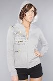 RVCA The Fireflies Zip-Up Hoody in Gray Heather hood ,Sweatshirts for Women