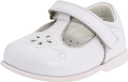 Kid Express Chloe T-Strap (Infant Toddler) - White Leather - 15 M EU (0 M US Infant)