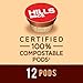 Hills Bros Single Serve Coffee Pods, Perfect Balance, Medium Roast Coffee, 12 Count-Keurig Compatible, Roasted Arabica Coffee Beans, Less Caffeine, Full-Body Flavor