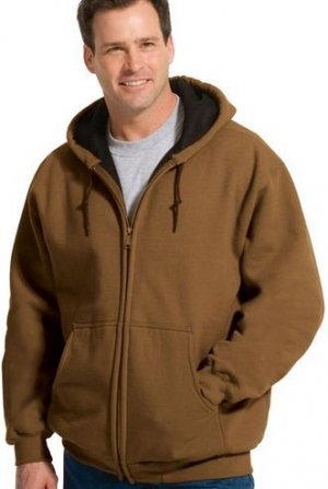 Big Mens Heavyweight Full Zipper Hooded Sweatshirt with Thermal Lining by CornerStone[tm] (Big & Tal